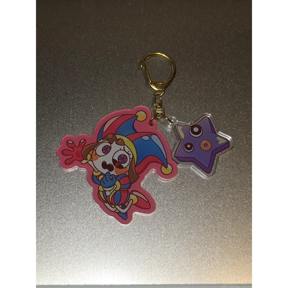 Pomni Keychain With Charm! TADC The Amazing Digital Circus Handmade!